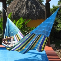 Mexican NYLON hammocks that are hand-woven. No. 5