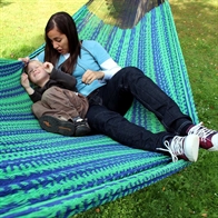 Small and Medium size hammock from Mexico in fine cotton net. No. 3