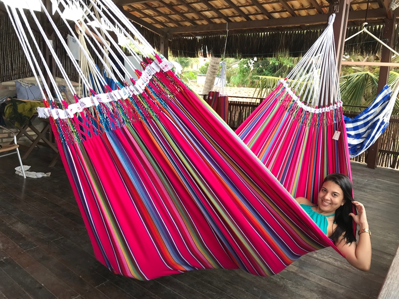 Indigo hammock in authentic colors from the Mayan time