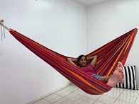 Kids Play BAHIA Hammock in durable fabric | Guatemala mix design 