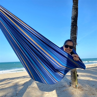 Kids Play BAHIA Hammock in durable fabric | Guatemala mix design 