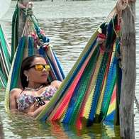 Hammock in durable fabric, Guatemala mix design 