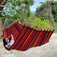 Made in Brazil Fine Cotton Classic Hammock Simply Red 
