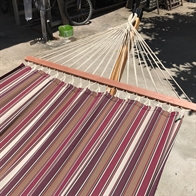 Mocca Hammock in Outdoor fabric with 120 cm wooden spreader bars PRO. No. TTQp558