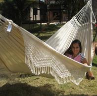 Decorative lifestyle fabric hammock with beautiful edgings. BR401 / 85406