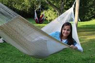 Natural white mexican hammock in cotton