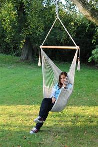 Natural White HammockChair in Soft Cotton