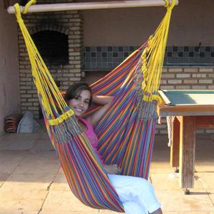 Beautiful and elegant cotton hammock chair. Spacious and extremely comfortable.