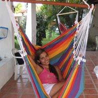 Hammock chair in charming colorful stripes
